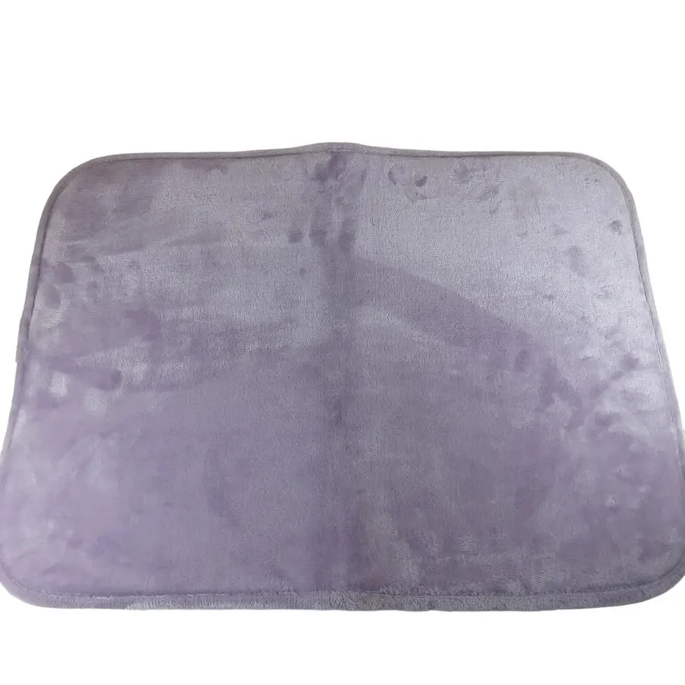 2 New Memory Foam Bath Mats Rug 24 x17 - Lilac, Lavender Purple Soft